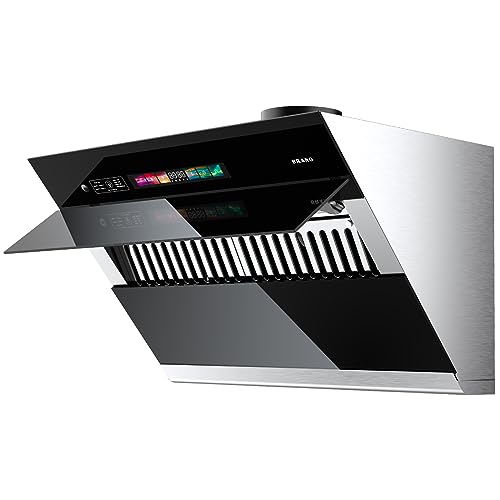 BRANO Range Hood 30 inch with 900CFM, Voice/Gesture Sensing/Touch Control Panel, Unique Side-Draft Design for Under Cabinet or Wall Mount Modern Kitchen Hood, Ducted/Ductless Convertible