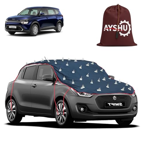 Image of AYSHU Water-Resistant Spike Car Cover for Kia Carens - Protects from Dogs, Monkeys, Dust, Sunlight & UV - Full Roof Universal Fit