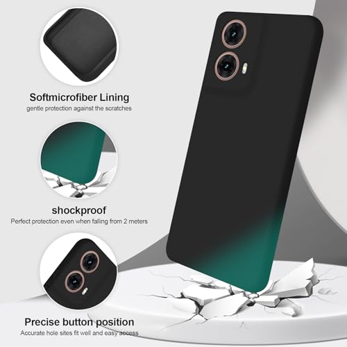 CLOYAAR Silicone Case for Motorola Moto G85 Black - Image 3