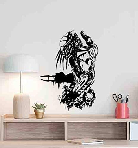Vinilo decorativo Predator de pared, negro, interior miniatura 1
