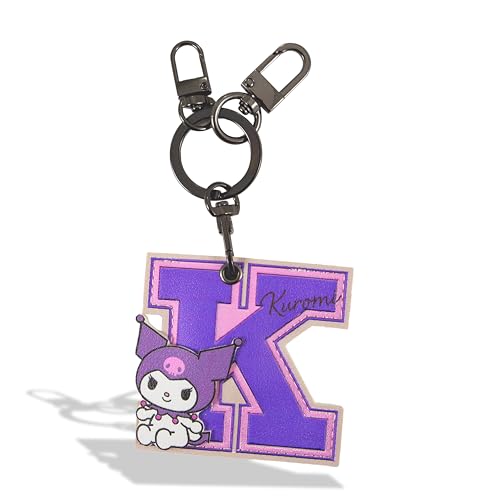 Image of Sonix x Sanrio Character Keychain Case Compatible with Apple AirTag | Protective AirTag Cover Keychain | College Letters Kuromi