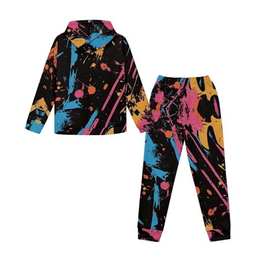 Girls Hooded Sweatshirt and Sweatpants Kids Tracksuit with Pockets 2 Piece Long Sleeve Pull Over 5-12 Years Old4