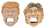 PIÑATAS OLE Hillary Clinton VS Donald Trump Beer Bottle Cap Openers Fridge Magnets Set of 2 - Favorite Decor Store