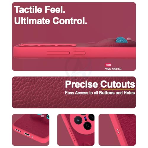 Image of AESTMO Back Case Cover for Vivo X200 5G Back Cover | 3D Cat Cover | Leather Finish | Full Body Protection | Camera Protection Back Cover for Vivo X200 5G (Pink)