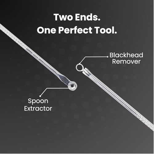 Image of Midazzle Round Blackhead & Whitehead Remover Tool, Stainless Steel Pimple & Acne Extractor Tool for Clean Pores & Clear Skin | Face Care Tool for Men & Women, All Skin Types (MIBR3301)