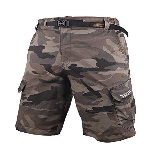 Muscle Alive Hombres Cargo Shorts Vintage Deportes Cámping Excursionismo Camuflaje Pantalones Cortos Algodón 8137 Camo M