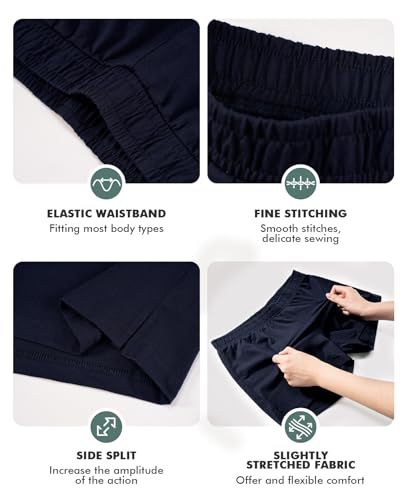 HEAVYWOOD Mens Pajamas Shorts 3 Inch Cotton Lightweight Lounge Active Workout Shorts Sleep Bottoms with Slight Stretchy3