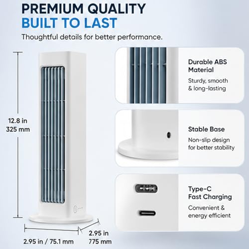 Climatiseur portable silencieux à télécommande et autonomie rechargeable