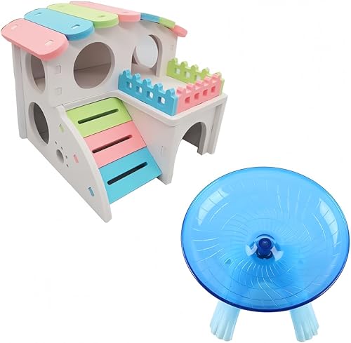 2 Stück Entzückendes Spielzeug für Hamster,Laufteller für Chinchillas, Degus und Ratten, Schaukel zum Klettern und Spielen, Spielzeug für kleine Haustiere
