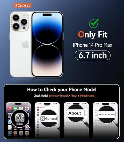Image of DIZORO Magnetic Case for iPhone 14 Pro Max Cover [Compatible with MagSafe][Built-in Camera Lens Protector] Slim Soft Silicone Bumper Shockproof Metallic Luster Back Cover Phone Cases - Wine Red