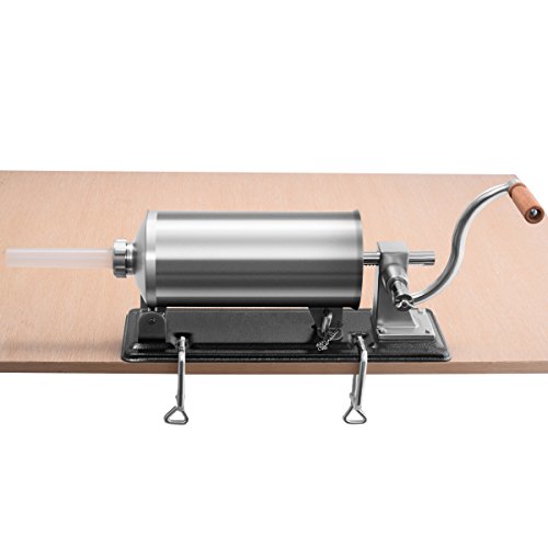GOFLAME 4.8L Horizontal Sausage Stuffer Maker for Home Resturant Commercial Stainless Steel Maker