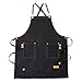Produktbild HTL Schürze Haushaltsküche Kochen Antifouling Schürze Haushalt Chef Schürze,Schwarz
