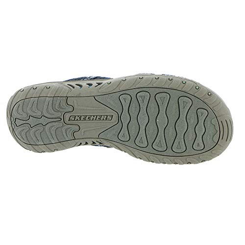 Skechers Women's Reggae-Fizzle-Adjustable Webbing Slide Sandal, Navy, 9 M US