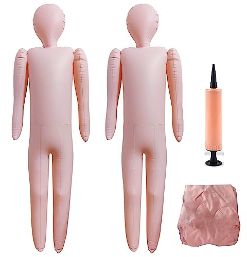 2PCS 60' Life Size Inflatable Body Mannequin Full Size Inflatable Body Blowup Dolls, Halloween DIY Decorations Cosplay Props Inflatable Dummy Body Costume Display for Yard Decor (Patent Product)