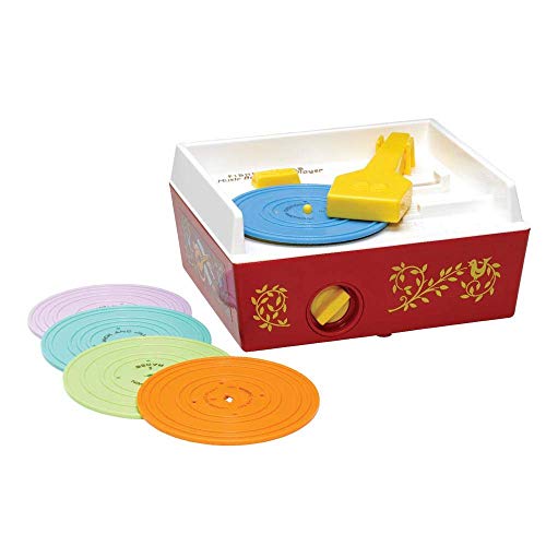 Fisher Price Clásicos 1697 – Tocadiscos estilo caja de música, juguete musical para bebés; juguete interactivocon 10 canciones, juguete de aprendizaje; para edades de a partir de los 18 meses