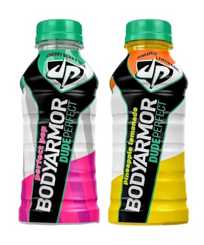 Body-Armor Dude Perfects Sports Drink Cherry Berry Freeze Perfect Pop & Pineapple Lemonade 12 fl oz, 12 pack