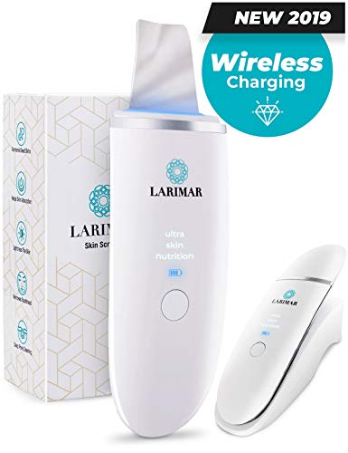 [New Version] 2019 Skin Scrubber by Larimar, Cordless Peeling Pore Cleanser, Facial Deep