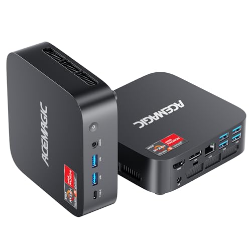 ACEMAGIC Mini PC, AMD Ryzen 5 7430U (6C/12T, Fino a 4.3 GHz), Mini