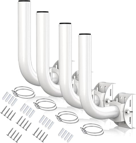 Image of Universal Wireless Bridge Bracket Mount - Heavy Duty Pole /Wall-Mount Adjustable Holder for Antenna, Point to Point AP, CPE, Client Bridge (4 Pack)