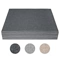 Qriocioa 12Pcs Self Adhesive Carpet 12" x 12" Peel and Stick Soft Padded Carpet Tiles 0.23" Pile Height Square Carpet Floor Tile for Commercial Home Flooring Indoor Outdoor, Dark Grey