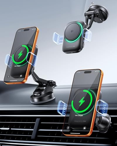 Cargador Inalámbrico Coche INIU Qi2 15W Soporte Magnético Ventilación Salpicadero iPhone 16