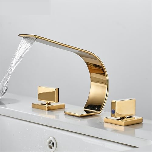 Mitigeur carré or brossé pour robinetterie de salle de bain - 3
