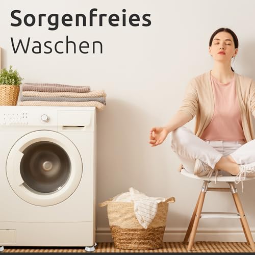 ECENCE Schwingungsdämpfer Waschmaschine 4er Set Vibrationsdämpfer Gummi-Füße Weiss für Trockner, Geschirrspüler, Anti-Rutsch-Füße, Antivibrationspads
