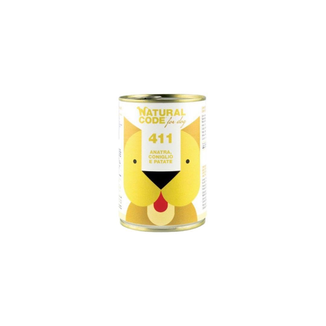 Natural Code - Comida húmeda para perros adultos de todas las tallas y razas en lata, sabor a pato, conejo y patatas - Alimento completo para perros adultos de todas las tallas y razas en lata | 6