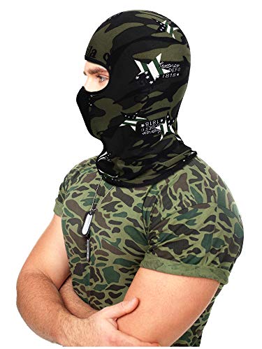 3 Pieces Balaclava Face Mask Motorcycle Ski Mask Scarf Windproof Camouflage Fishing Hat Face Cover For Sun Protection (Mixed Camouflage, Camouflage Blue, Camouflage Navy Green) #TOP5