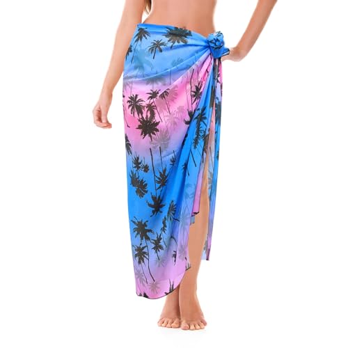 AffeGifts Damen Sarong Pareo,Long Sarong Tuch Damen Chiffon Strandtuch Sarongs Pareo Tuch Bikini Cover Up Strandkleid Wickelrock Strand Lang für Mädchen Swimming Summer Beach Pool