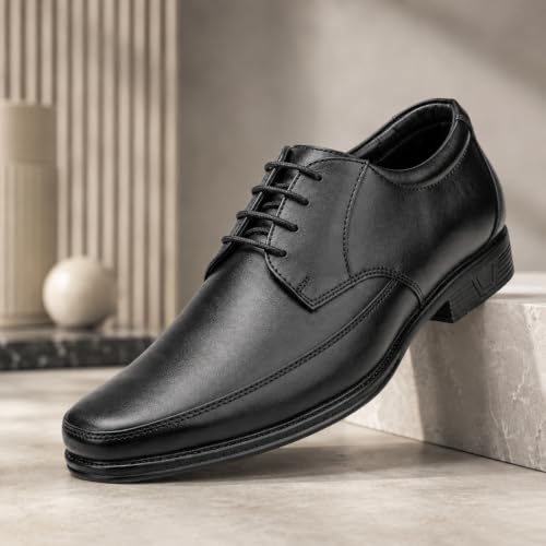 Image of Blue Leather By Centrino mens 4081 Blue Leather Men's Formal Shoes | Genuine Leather Upper with Cushioned Footbed | Sleek & Stylish Design for Office & Formal Wear Lace-up design | Durable Anti-Skid Sole