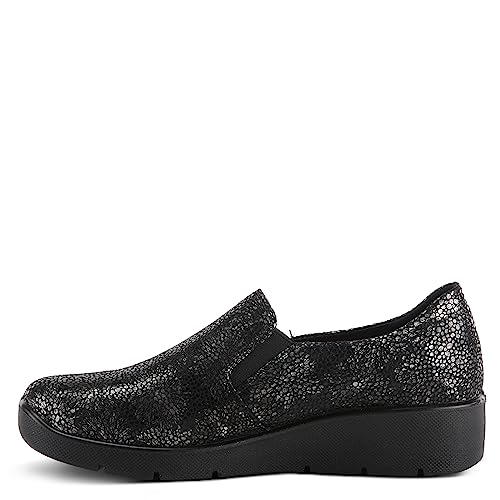 Image of Flexus Spring Step Pellegrini Women's Loafer - Embossed Clogs Platform Loafers for Women - Stretchable Casual Slip On Shoes
