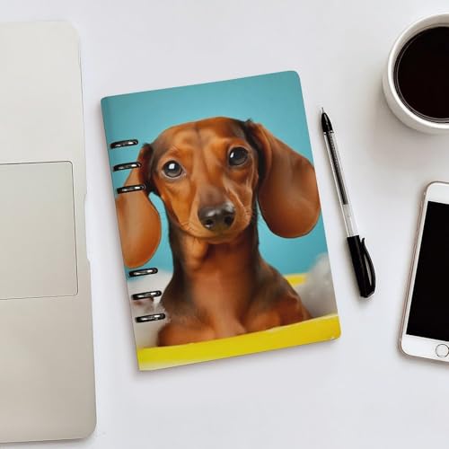Carnet de notes A5 rechargeable en cuir synthétique et anneaux en acier robuste - 5