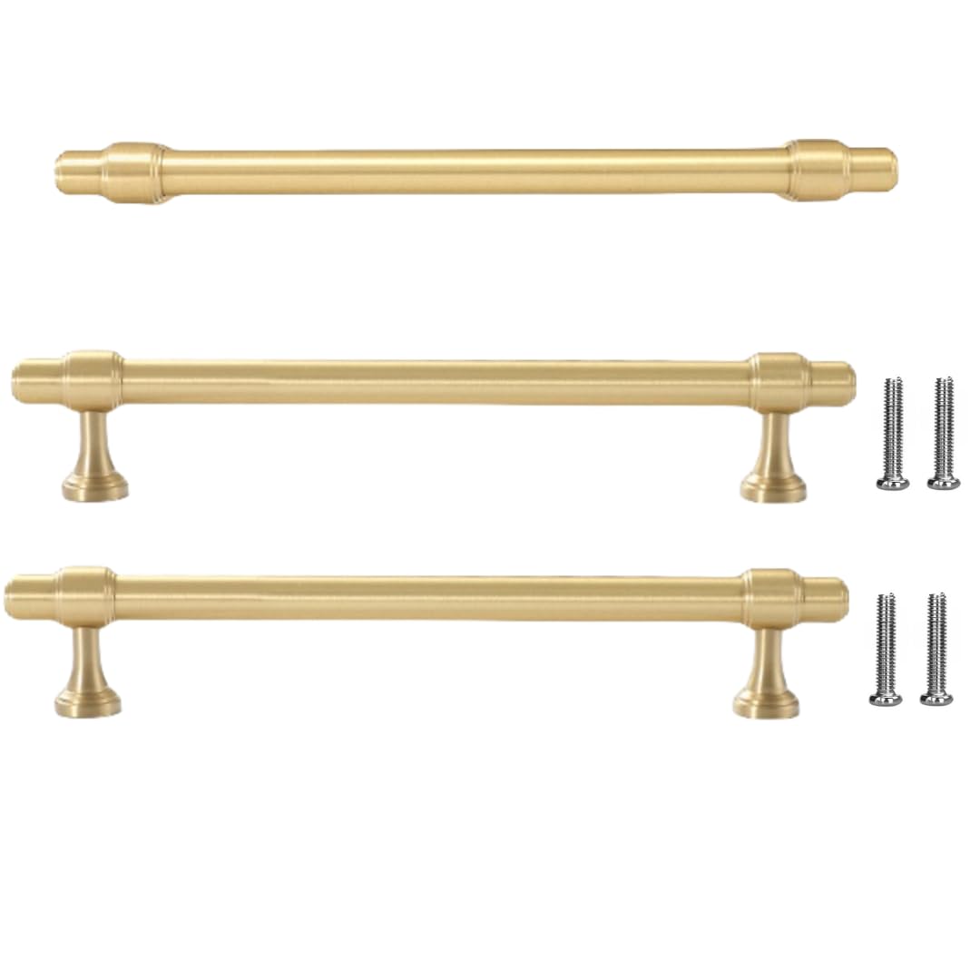 Kjdxfhfh 160Mm Drawer Handles, Drawer Handles 2Pcs Brass Bedside Table Wardrobe Handle(160Mm)