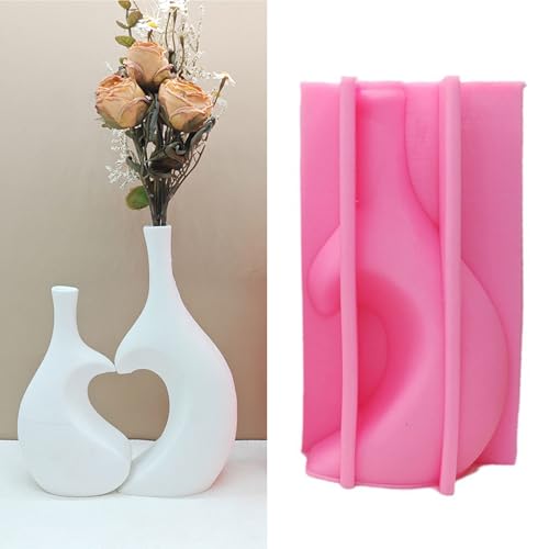 Pots de fleurs en résine époxy avec moule silicone cœur - 3
