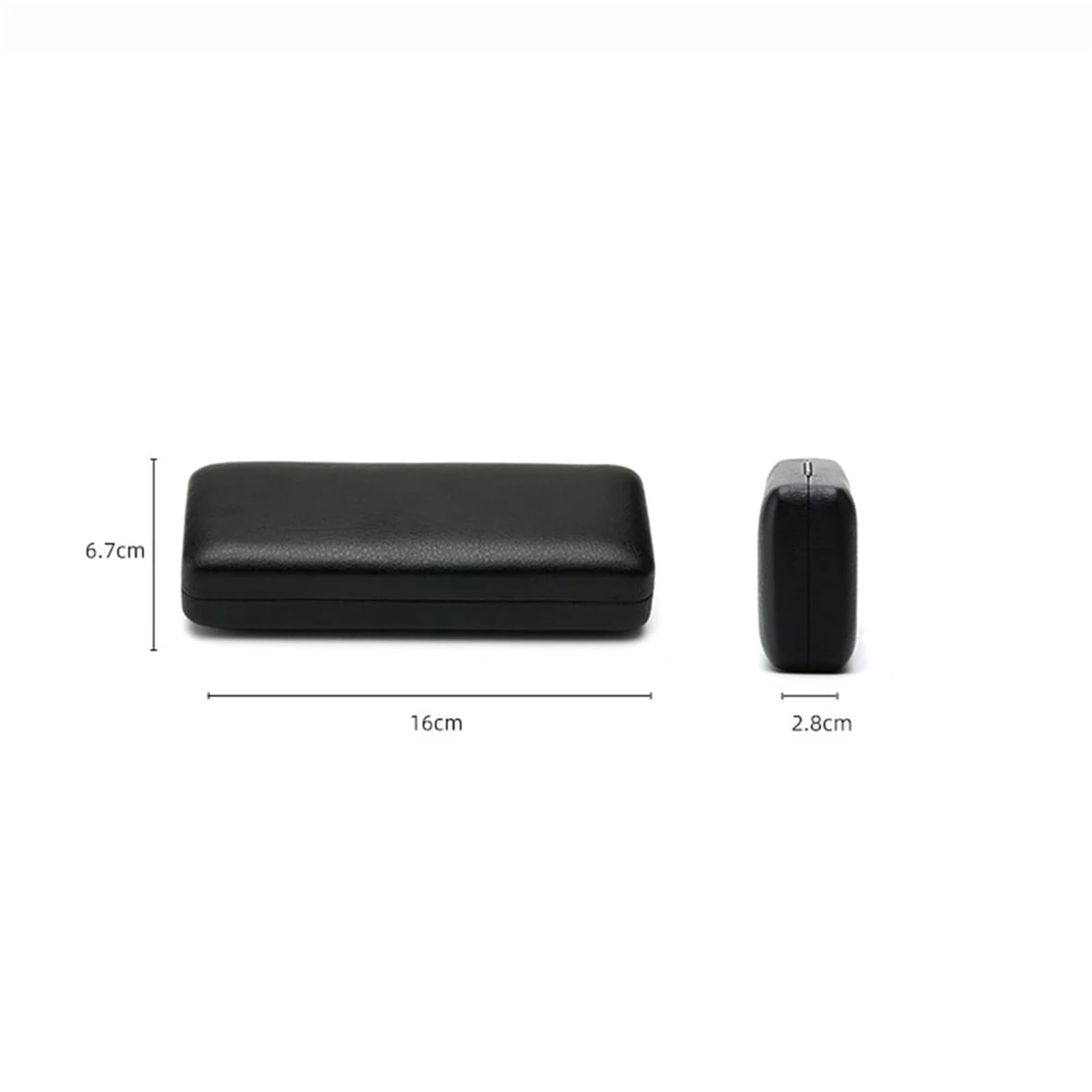 Custodia Per Occhiali 2 pezzi semplici occhiali in pelle PU custodia for occhiali da sole portatili quadrati in metallo donna uomo scatola di immagazzinaggio for occhiali resistente allo stress