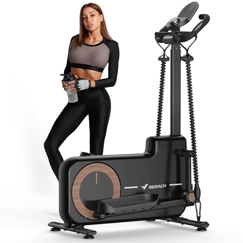 MERACH Elliptical Machine, Elliptical Exercise Machine for Home Compact Elliptical Training Machines with MERACH App Hyper-Quiet 16-Level Magnetic Driving System