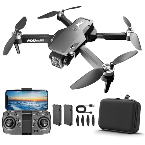 Drone with Camera 2K Brushless Motor Mini Drone 3D Flip FPV RC Drone One-Key Take Off/Landing 2 Batteries Foldable Drones with Camera for Adults Under 249g