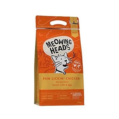Meowing Heads Dry Cat Food - Paw Lickin' Chicken - 100 Percent Natural Chicken and Fish with No Artificial Flavours, Good for Healthy Digestion, 1.5 kg