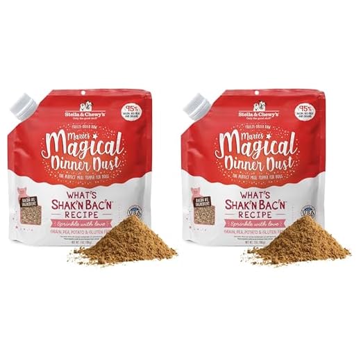 Stella & Chewy's Freeze-Dried Raw Marie's Magical Dinner Dust - Premium Bacon Dog Food Topper with Organic Fruits & Vegetables - Perfect for Picky Eaters - 7oz,(Pack of 2)