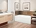MAAX 105705-L-000-001 Rubix Acrylic Left-Hand Bathtub, 59.75-in L x 32-in W x 18.375-in H, White