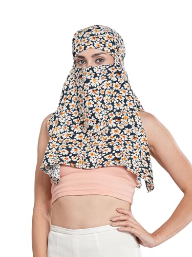 Image of Multipurpose Mask Cum Scarf for Women Cotton I Face Cover for Women I Sun Protection and Summer Wear Scarf