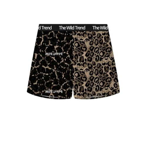 Calzoncillos hombre bóxer ropa interior holgada estampada leopardo 3 piezas 2