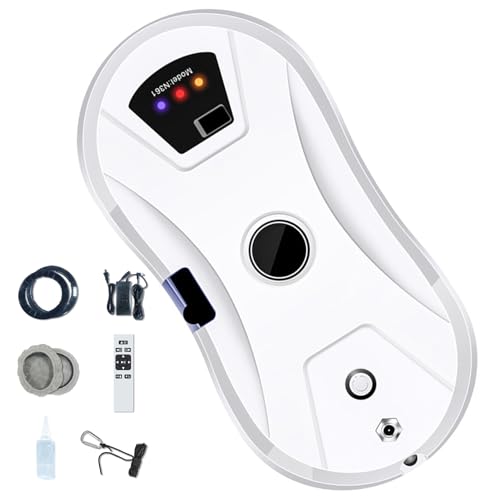 Robot De Limpieza De Ventanas, Doble Ventosa 5600pa Robot Automático De Pulverización De Agua Limpieza De Ventanas Protección Contra Cortes De Energía Control Remoto Paño De Fibra Fina Planificación Robot De Limpieza De Ventanas, Doble Ventosa 5600pa Robot Automático De Pulverización De Agua Limpieza De Ventanas Protección Contra Cortes De Energía Control Remoto Paño De Fibra Fina Planificación