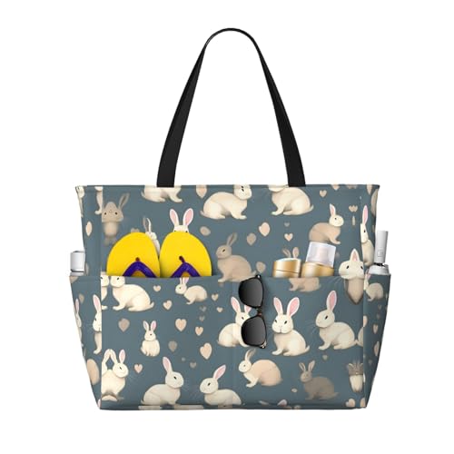 Sac à bandoulière de voyage imperméable au design exclusif imprimé lapin