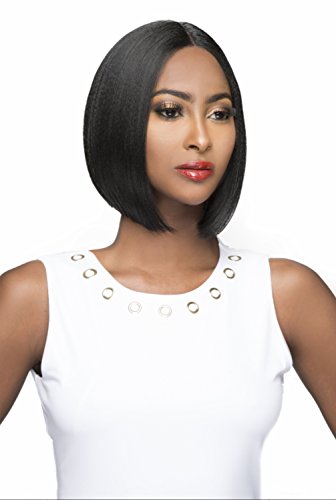 LH BUBBLE (1 Jet Black) - THE WIG Brazilian Human Hair Blend Lace Front Wig