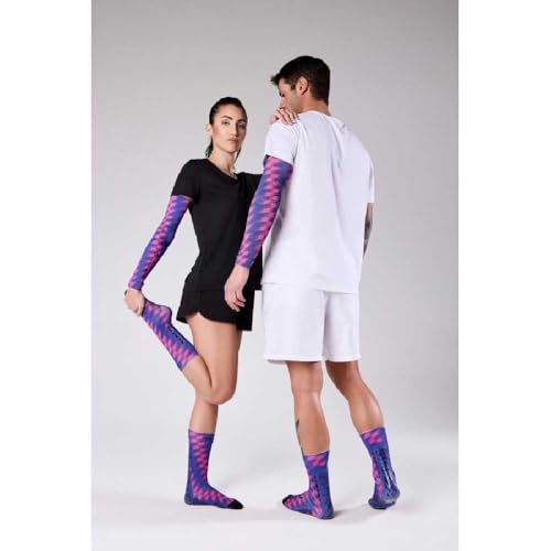 Floky - S-Mash -Tokyo - Calze Biomeccanica Sportiva - Viola/Fucsia - Taglia M/L - T2 - 7