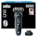 Braun Rasoir Electrique Pour Hommes Series 5 51-B1200s, Etanche, A Grille Et Sans Fil, Rechargeable, Avec Accessoire Tondeuse De Précision Pour Bien Raser Et Tondre La Barbe, Bleu