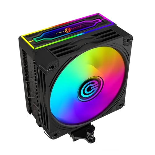Circle Gaming CG 4P ARGB CPU Air Cooler Mirror Close-Loop-120mm Fan | Support AMD & Intel CPU Socket AM5, AM4 / LGA 1700, 1200, 1151, 1150| PWM Case Fans | 63 CFM Airflow | 4 Heat Pipes | Black (B0D2HL8542) Amazon Price History, Amazon Price Tracker