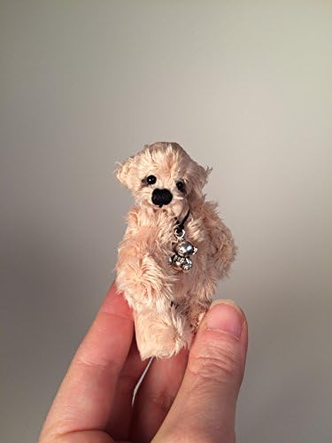 Cream mini artist bear, Anita Spero-Markowski Chicago Bear Co. miniature artist bear Mishka for Baby Girl Nursery
